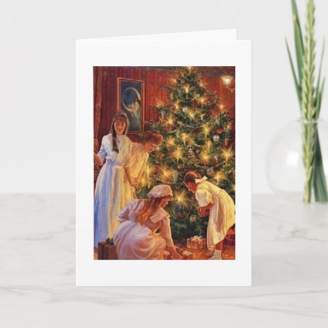 Carte Vintage - Noël matin, (Devant)