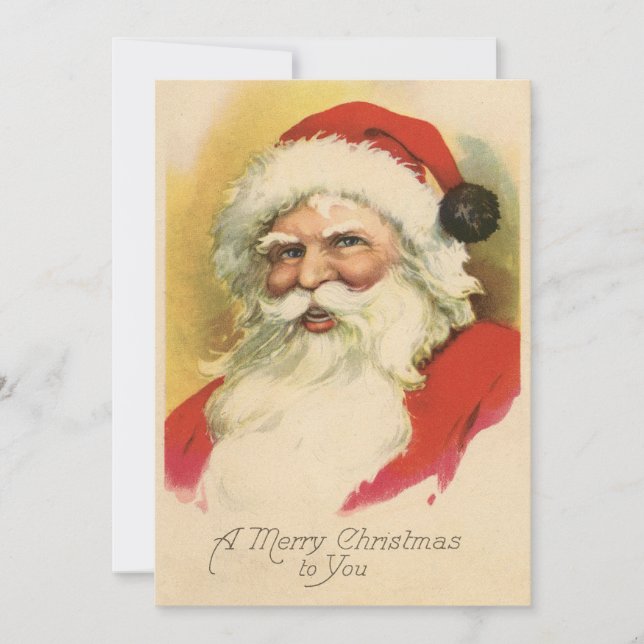 Carte Vintage Noël Père Noël (Devant)