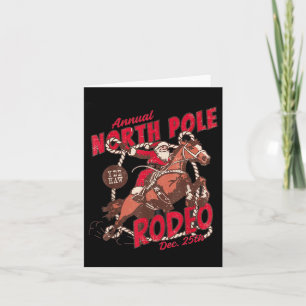 Carte Vintage Nord Le Rodéo Cowboy Père Noël Country Noë