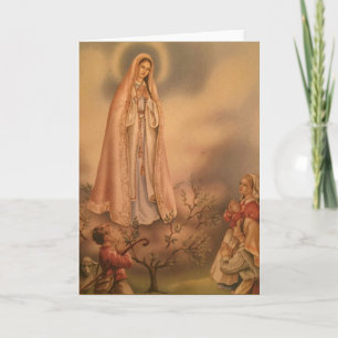 Carte Vintage Notre-Dame de Fatima Enfants