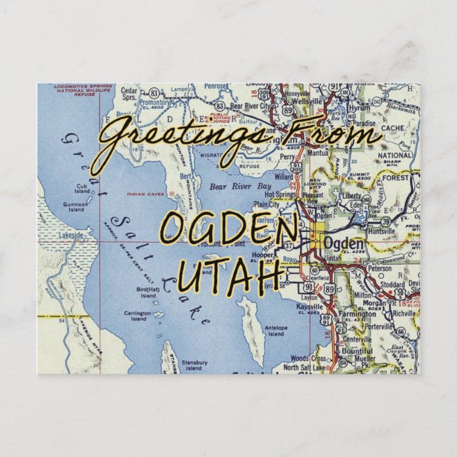 Carte Vintage Ogden Utah (Devant)