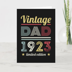 Carte Vintage Papa 1923 100e anniversaire Cadeau Hommes