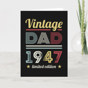 Carte Vintage Papa 1947 80e anniversaire Cadeau Hommes R