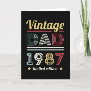 Carte Vintage Papa 1987 40e anniversaire Cadeau Hommes R