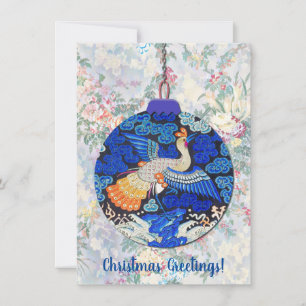 Carte vintage Peacock Ornement de Noël