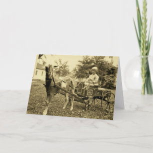 Carte Vintage Photo- "Goat Cart" Greeting Card