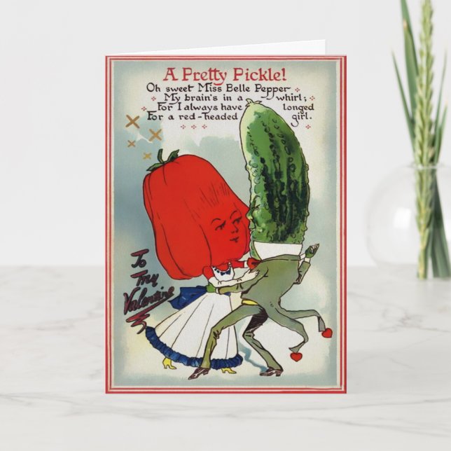 Carte vintage Pickle Valentine's Day Card (Devant)