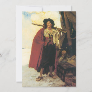 Carte Vintage Pirates Buccaneer était un personnage pitt