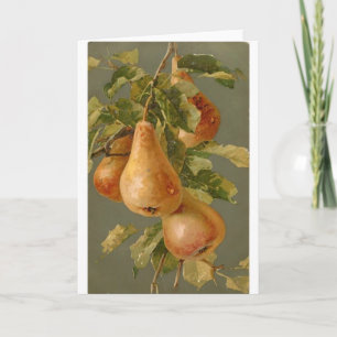 Carte Vintage - Poires sur l'arbre,