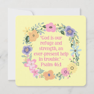 Carte Vintage Printemps Floral Wreath Religion Blank