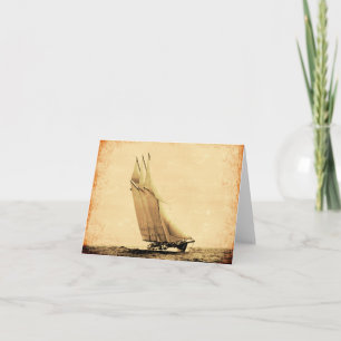 Carte vintage Racing Yacht Note