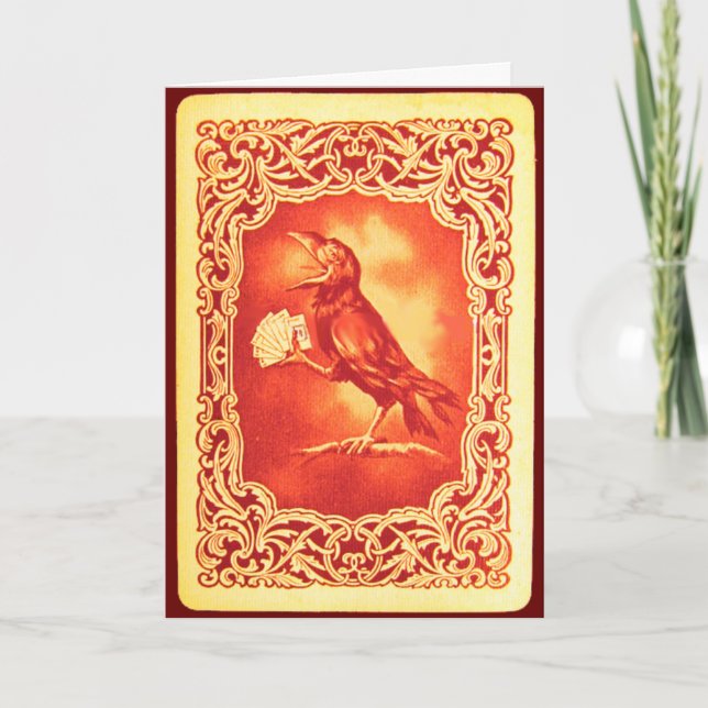 Carte Vintage Red Crow Jouer au poker (Devant)
