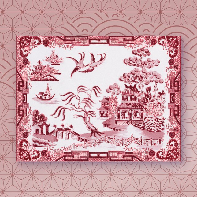 Carte vintage Red Willow Note (Créateur téléchargé)
