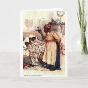 Carte Vintage - Règles du soir de Noël avant d'aller au 