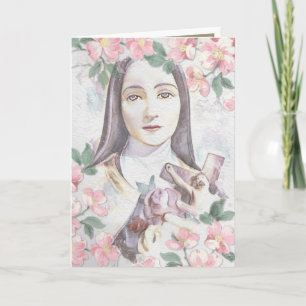 Carte Vintage religieuse St. Therese Carmelite Nun