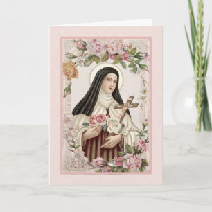 Carte Vintage religieuse St. Therese Carmelite Nun