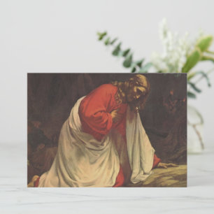 Carte Vintage Religion Jésus-Christ Jardin de Gethsémani