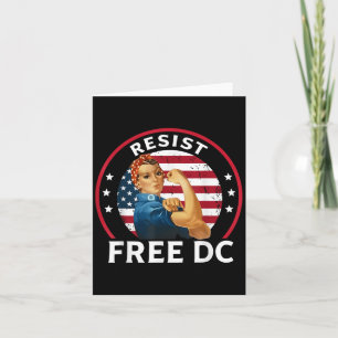 Carte Vintage Résister À La Manifestation Libre Dc Drape
