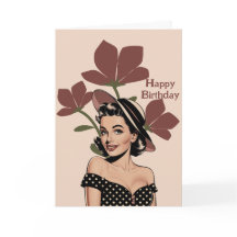 Vintage Retro pinup fille & fleurs, Photo Annivers