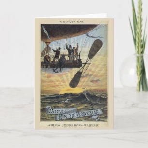 Carte Vintage - Robur le Conquérant (Jules Verne),