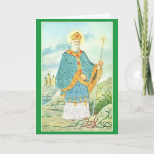 Carte vintage Saint et serpents St. Patrick's Day