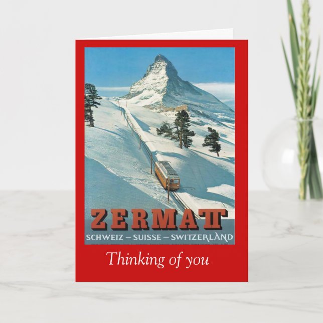 Carte Vintage ski (Devant)