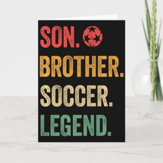Carte Vintage Son Brother Soccer Legend Retro Boys Socc 