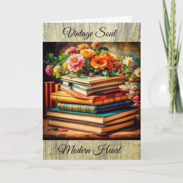 Carte Vintage Soul Moderne Coeur Anniversaire (Devant)