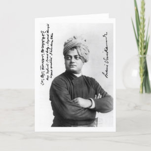 Carte Vintage Swami Vivekananda Photo America 1893