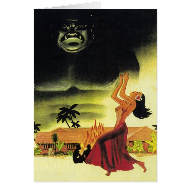 Carte vintage Tiki lounge (Devant)