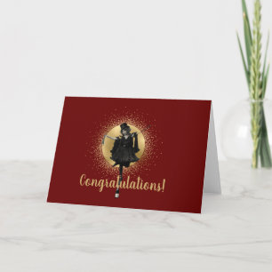 Carte Vintage Top Hat Dancer Félicitations Salutation C