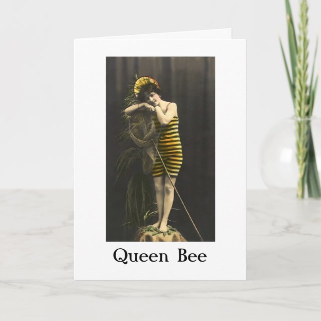 Carte Vintage - Tous Hail the Queen Bee, (Devant)