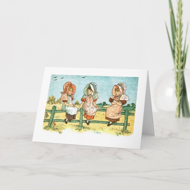 Carte Vintage - Trois Petits Amis, (Devant)