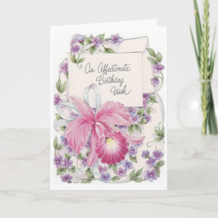 Carte Vintage - Un Souhait D'Anniversaire Affectueux,
