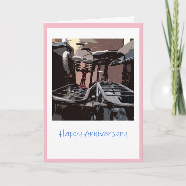 Carte Vintage vélos néerlandais Anniversaire Card (Devant)