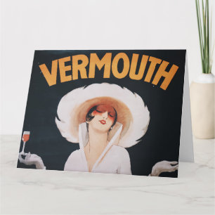 Carte Vintage Vermouth Publicité Martini Publicité