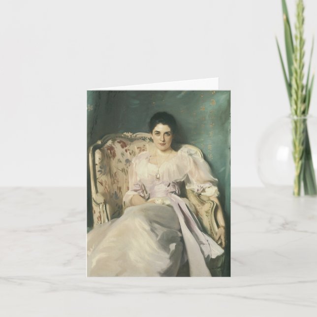 Carte vintage Victorian Lady Note Card - vide (Devant)