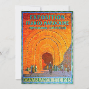 Carte Vintage voyage Casablanca Maroc