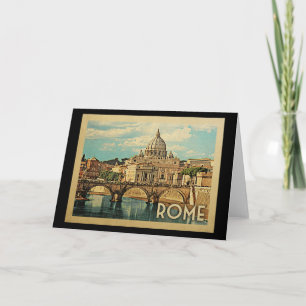 Carte Vintage voyage Rome Italie