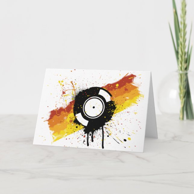 Carte Vinyl Graffiti - DJ record DJing DJs Disc Jockey (Devant)
