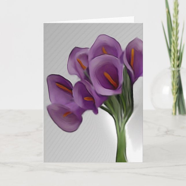 Carte violette de Lilly de calla (Devant)