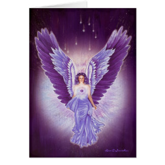 Carte violette glorieuse d'ange d'améthyste