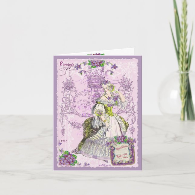 Carte Violette parisien Rosee Parfume (Devant)