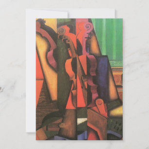 Carte Violon et guitare de Juan Gris, Art Cubisme Vintag