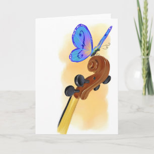 Carte Violoncelle de papillon