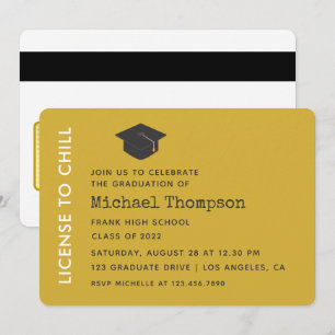 Carte VIP pour la fête de remise des diplômes noir