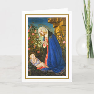 CARTE VIRGIN ADORER DORMIR CHRIST ENFANT