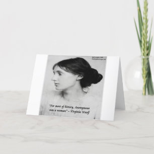 Carte Virginia Woolf Anonymous Était Une Citation De Fem