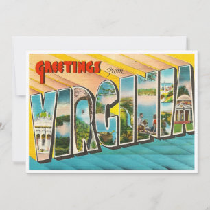 Carte Virginie vintage