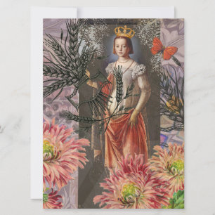Carte Virgo Femme Astrologie Whimsical Portrait